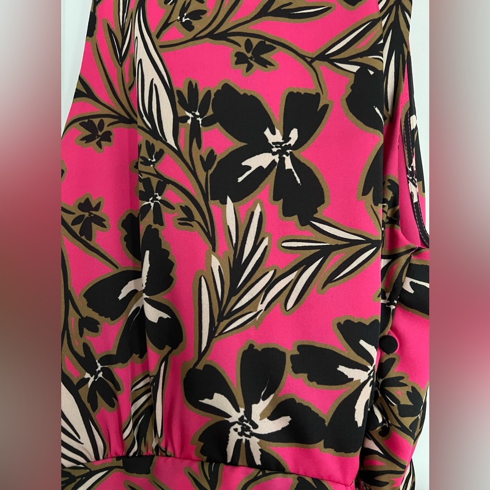 Milly. Lauren Top. Color: Raspberry Multi. Size 4 - image 5